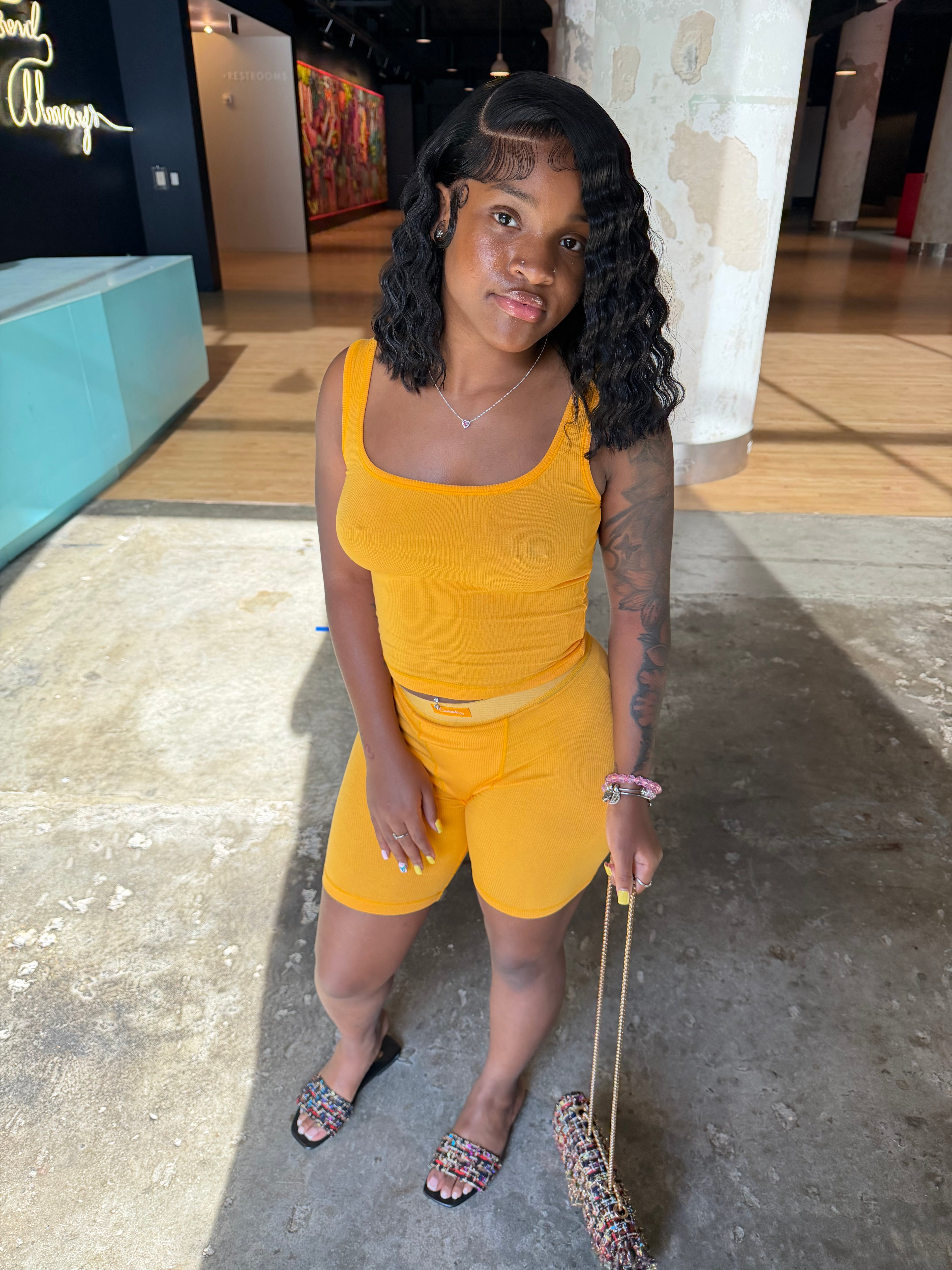 Cashrule Orange Short Tank Set