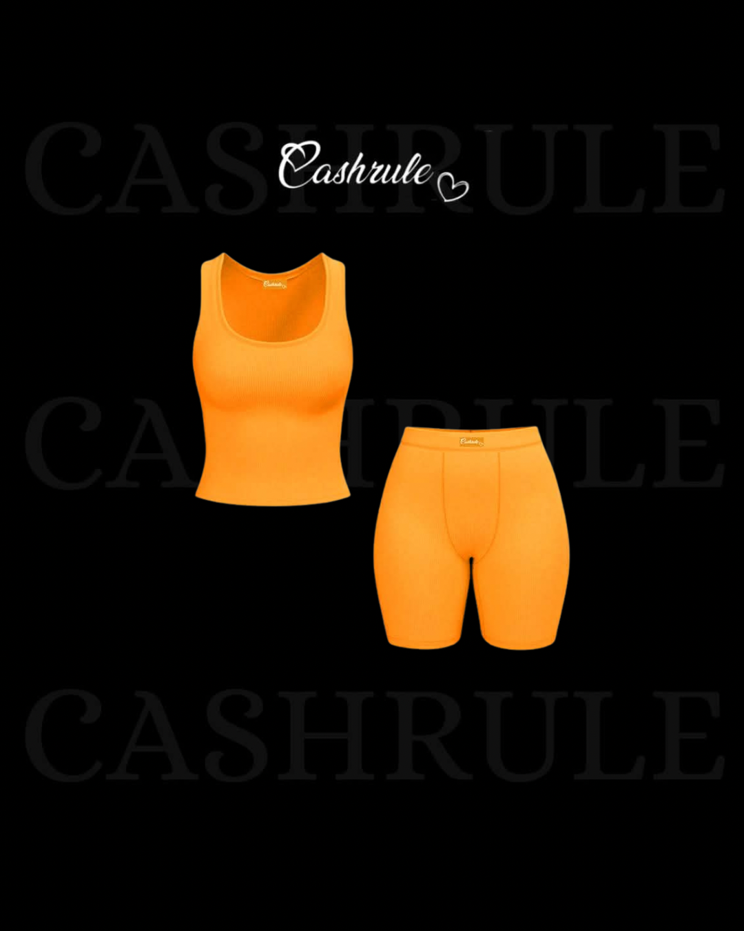 Cashrule Orange Short Tank Set
