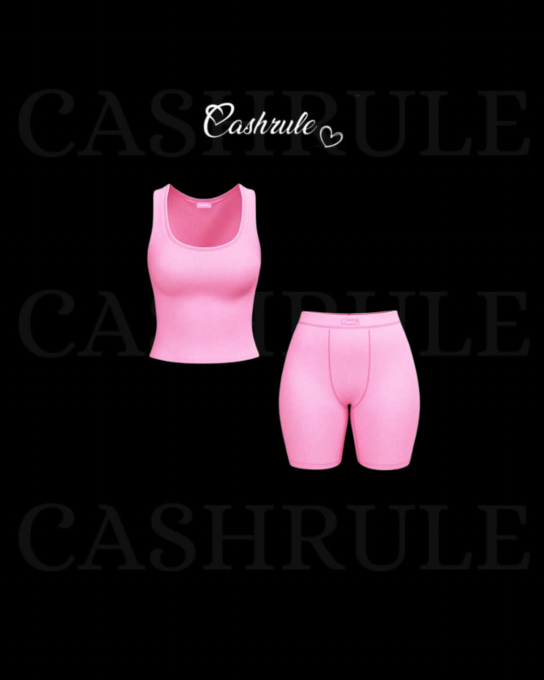 Cashrule Bubblegum Pink Short Tank Set