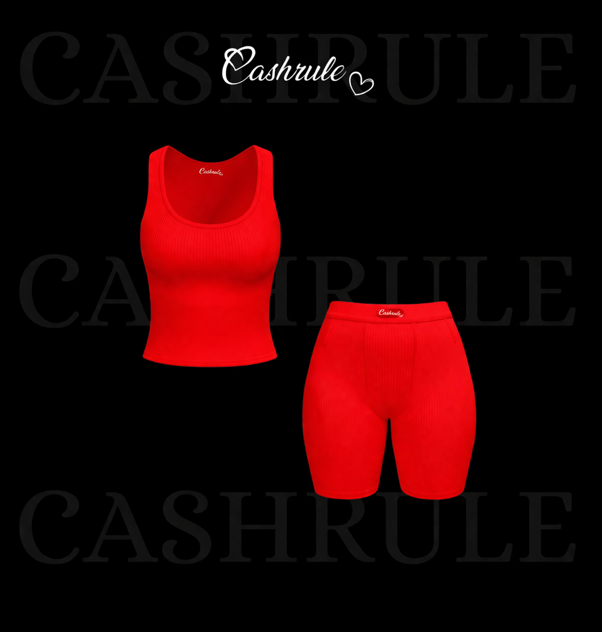 Cashrule Red Short Tank Set